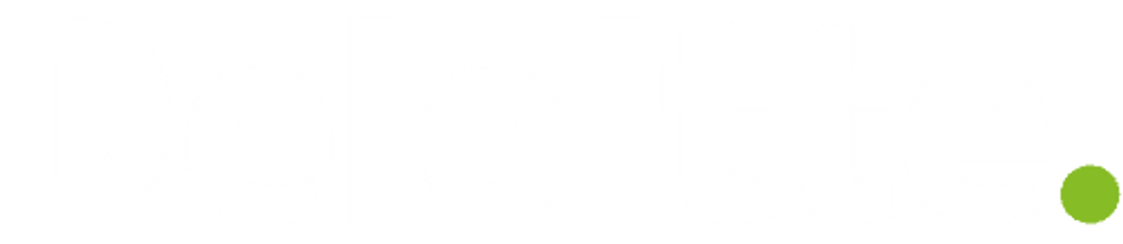 Deloitte logo, white