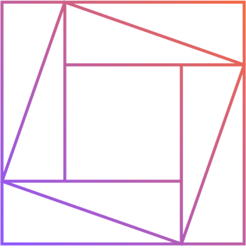 Rotated square with inner square 