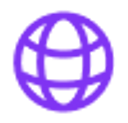 Globe purple icon