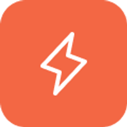 Lightning icon on orange background