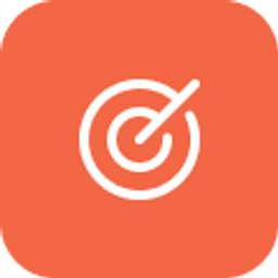 Target icon on orange background