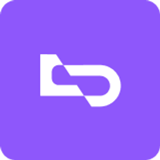 White Decidr logo on purple background