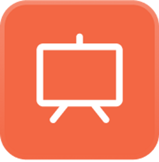 TV icon on orange background