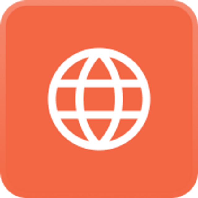 Orange globe icon