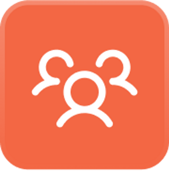 Group icon on orange background