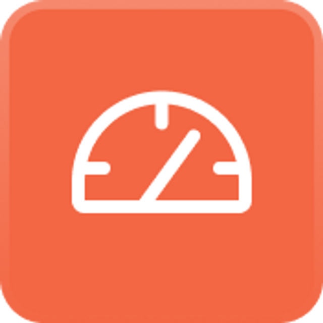 Orange gauge icon