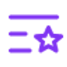 List with star icon